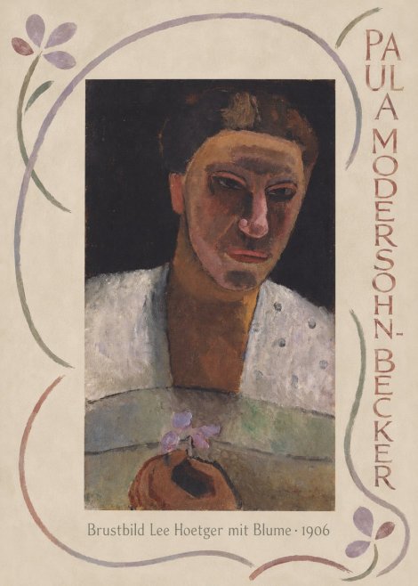 Paula Modersohn-Becker Brustbild Lee Hoetger Mit Blume No3 - Juliste