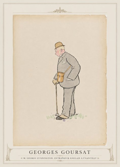 Georges Goursat M. George Cunnington, Entraîneur Anglais À Chantilly No1 - Juliste