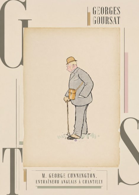 Georges Goursat M. George Cunnington, Entraîneur Anglais À Chantilly No3 - Juliste