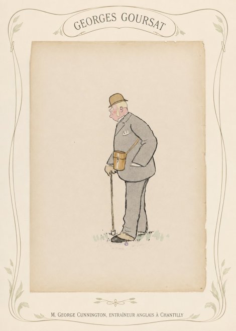 Georges Goursat M. George Cunnington, Entraîneur Anglais À Chantilly No4 - Juliste