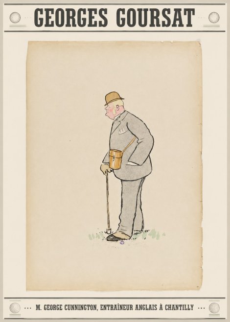 Georges Goursat M. George Cunnington, Entraîneur Anglais À Chantilly No5 - Juliste