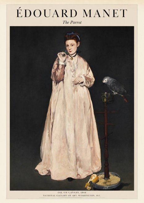 Édouard Manet The Parrot No1 - Juliste