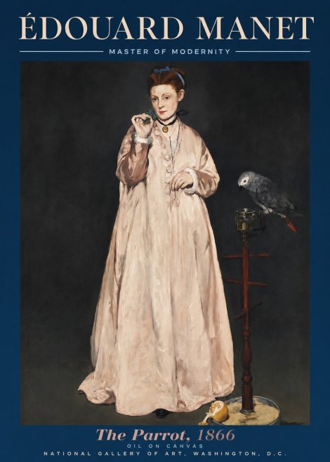 Édouard Manet The Parrot No3 - Juliste