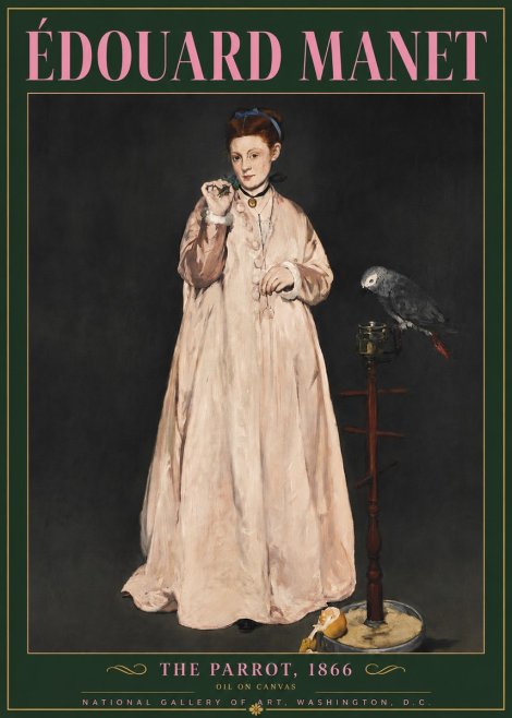 Édouard Manet The Parrot No5 - Juliste