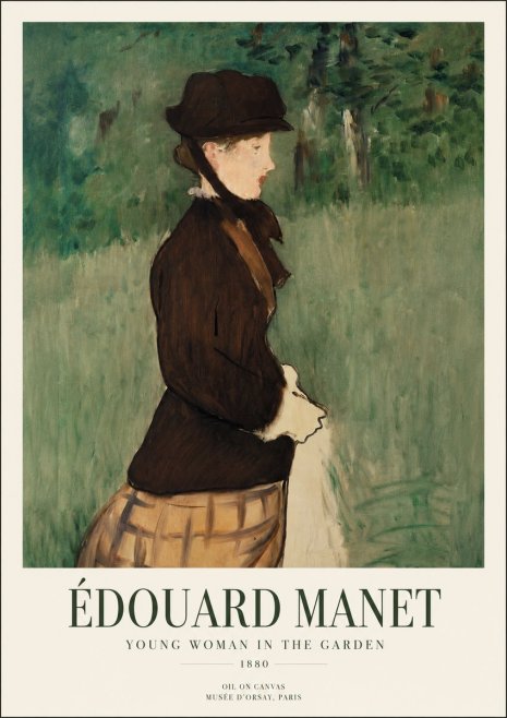 Édouard Manet Young Woman in the Garden No1 - Juliste