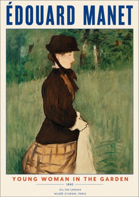 Édouard Manet Young Woman in the Garden No6 - Juliste