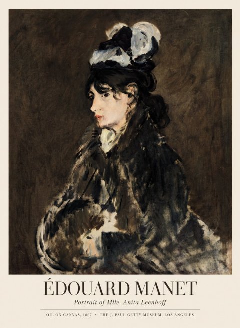 Édouard Manet Portrait of Mlle. Anita Leenhoff No1 - Juliste