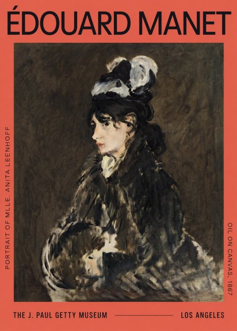 Édouard Manet Portrait of Mlle. Anita Leenhoff No2 - Juliste