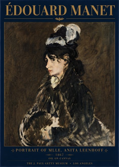 Édouard Manet Portrait of Mlle. Anita Leenhoff No5 - Juliste