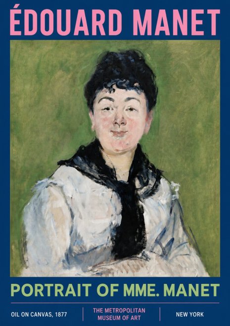 Édouard Manet Portrait of Mme. Manet No3 - Juliste