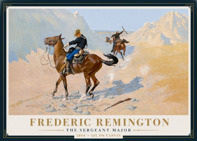 Frederic Remington The Sergeant Major No6 - Juliste