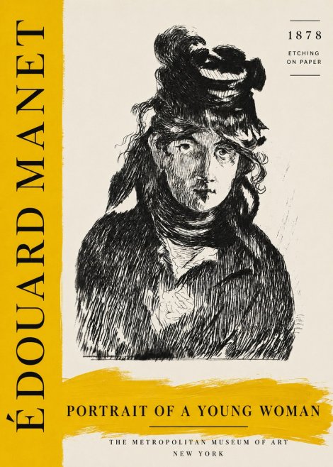 Édouard Manet Portrait of a Young Woman I No3 - Juliste