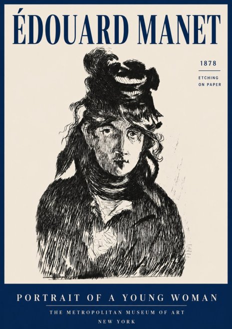Édouard Manet Portrait of a Young Woman I No4 - Juliste