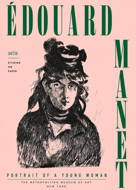 Édouard Manet Portrait of a Young Woman I No5 - Juliste