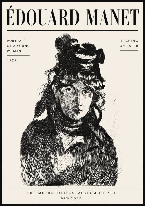 Édouard Manet Portrait of a Young Woman I No6 - Juliste