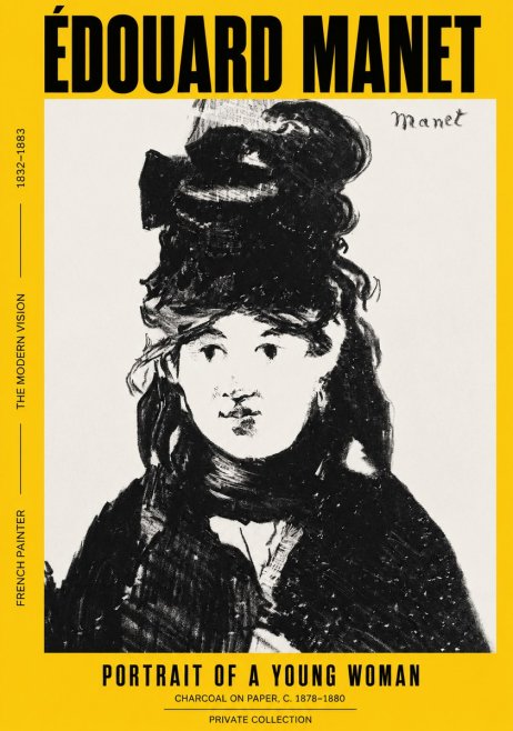 Édouard Manet Portrait of a Young Woman II No2 - Juliste