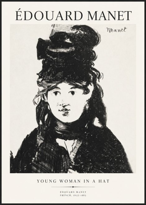 Édouard Manet Portrait of a Young Woman II No3 - Juliste