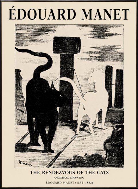 Édouard Manet The Rendezvous of the Cats No1 - Juliste