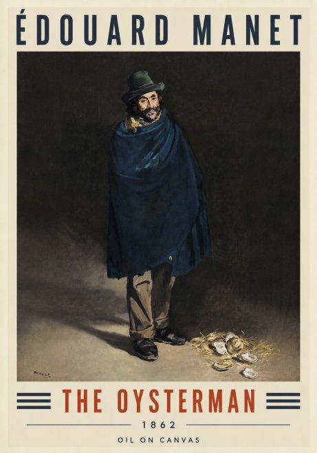 Édouard Manet The Oysterman No4 - Juliste