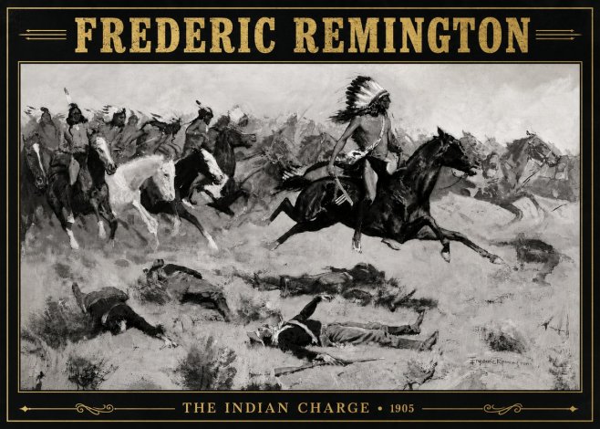 Frederic Remington The Indian Charge No5 - Juliste