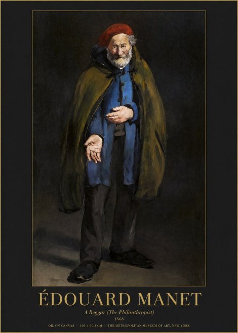 Édouard Manet A Beggar (the Philanthropist) No1 - Juliste