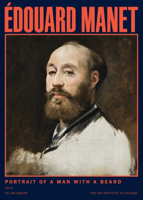 Édouard Manet Portrait of a Man with a Beard No2 - Juliste