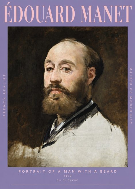 Édouard Manet Portrait of a Man with a Beard No3 - Juliste