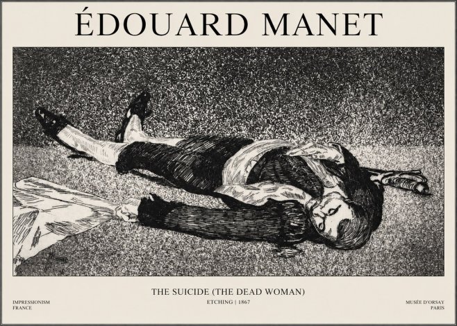 Édouard Manet The Suicide (the Dead Woman) No1 - Juliste