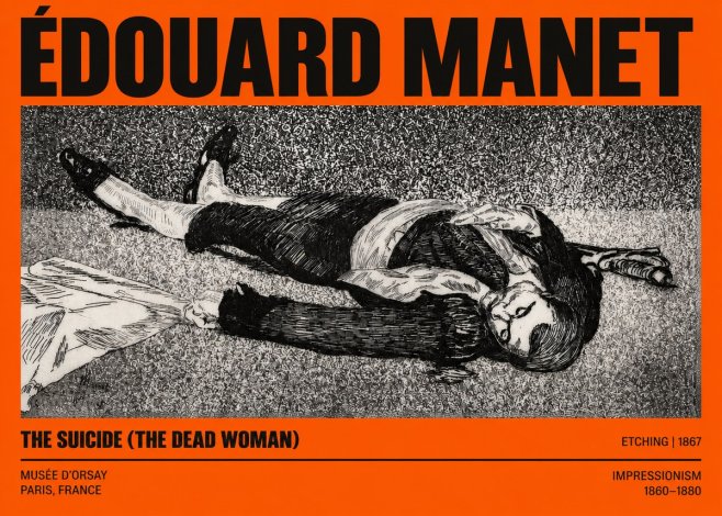 Édouard Manet The Suicide (the Dead Woman) No2 - Juliste