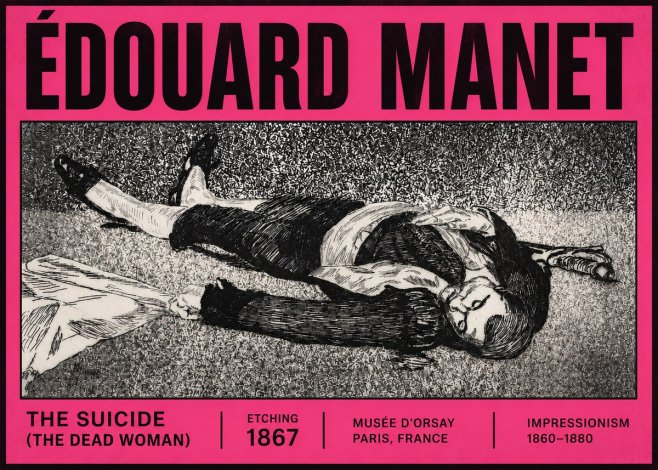 Édouard Manet The Suicide (the Dead Woman) No5 - Juliste