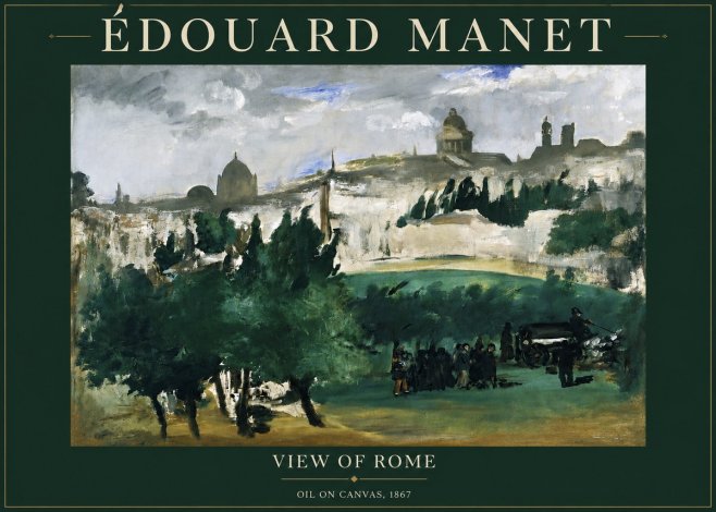 Édouard Manet View of Rome No3 - Juliste