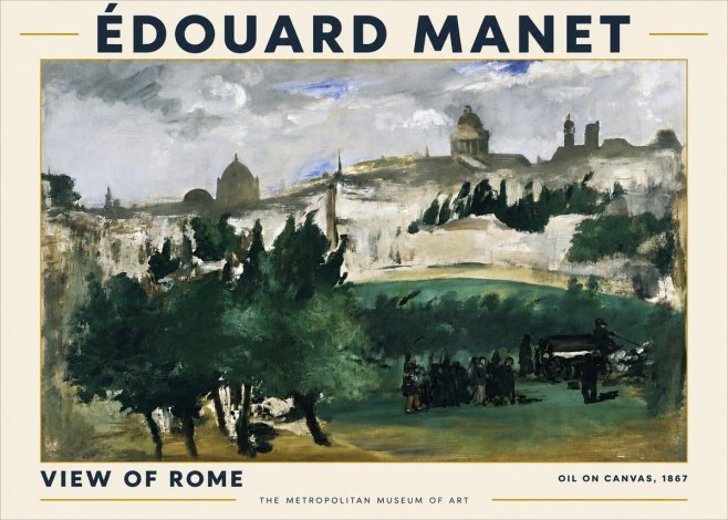 Édouard Manet View of Rome No4 - Juliste