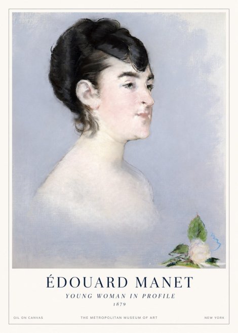 Édouard Manet Young Woman in Profile No1 - Juliste