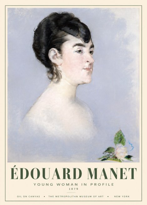 Édouard Manet Young Woman in Profile No5 - Juliste