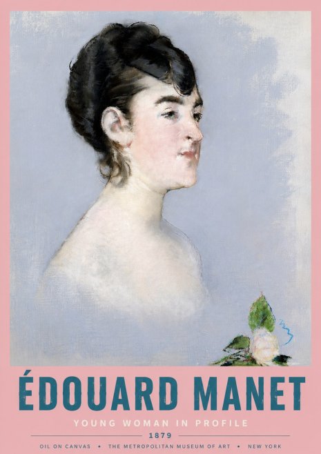 Édouard Manet Young Woman in Profile No6 - Juliste