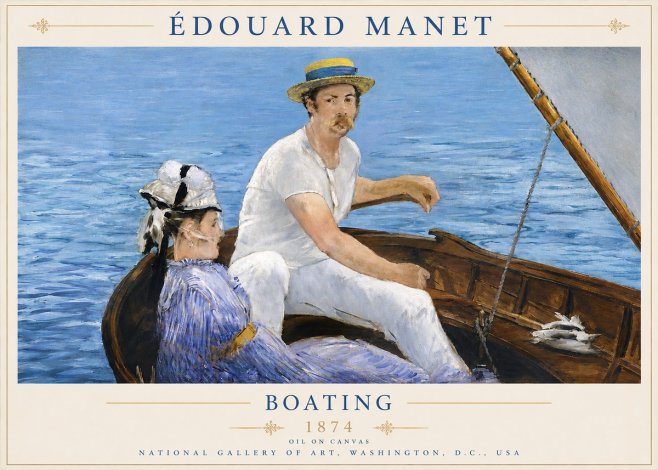 Édouard Manet Boating No3 - Juliste