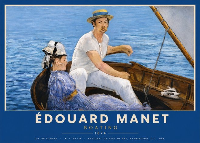 Édouard Manet Boating No5 - Juliste
