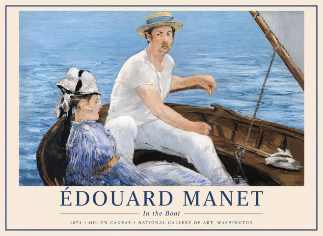 Édouard Manet Boating No6 - Juliste