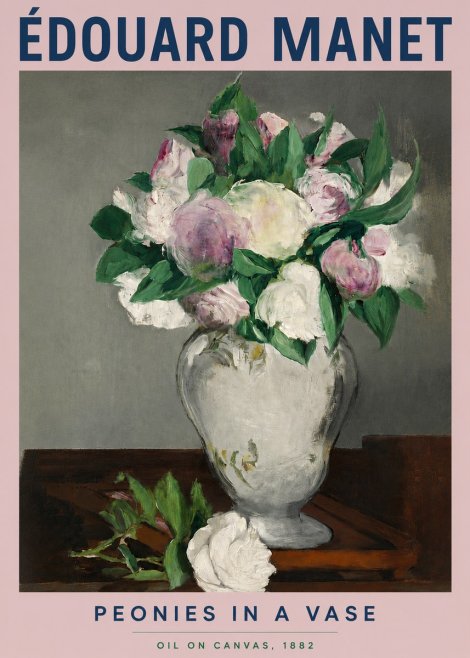 Édouard Manet Peonies in a Vase No3 - Juliste