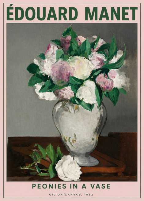 Édouard Manet Peonies in a Vase No4 - Juliste