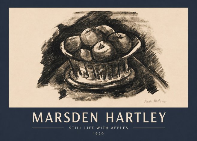 Marsden Hartley Still Life with Apples No4 - Juliste