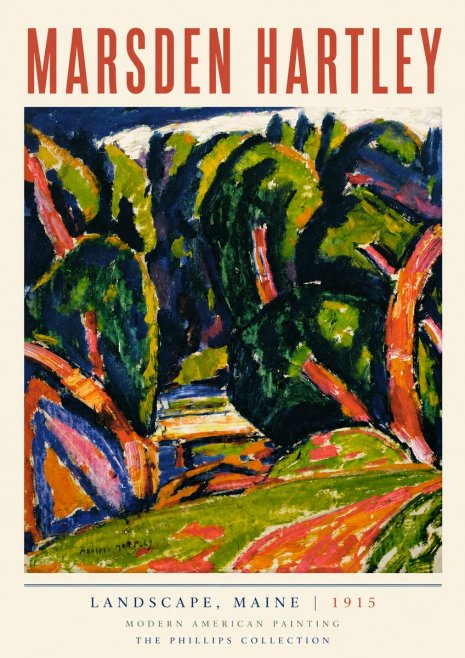 Marsden Hartley Landscape, Maine No3 - Juliste