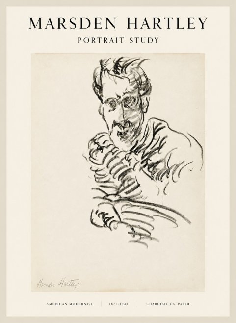 Marsden Hartley Portrait Study No1 - Juliste