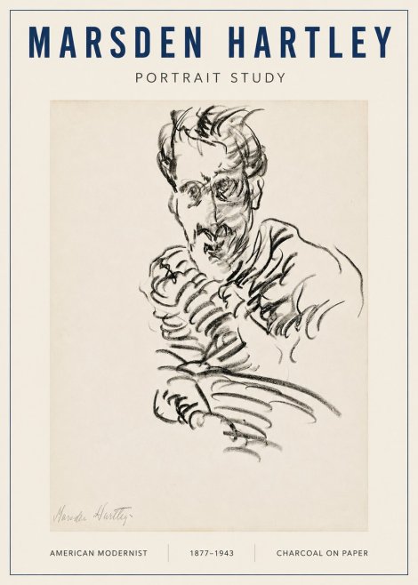 Marsden Hartley Portrait Study No3 - Juliste