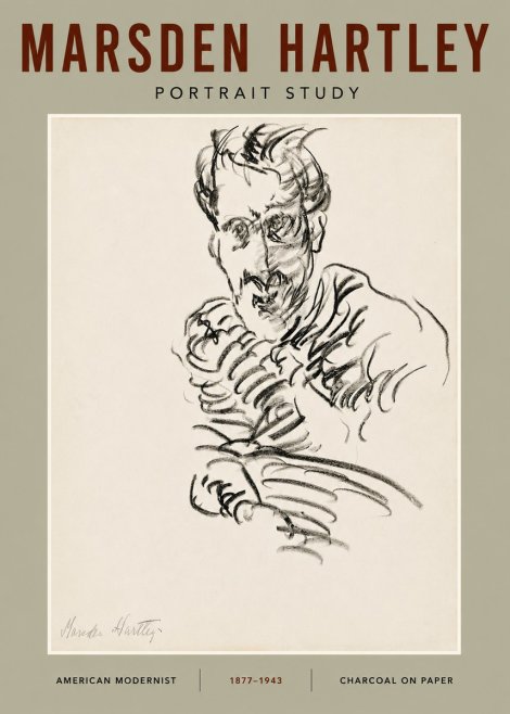 Marsden Hartley Portrait Study No4 - Juliste