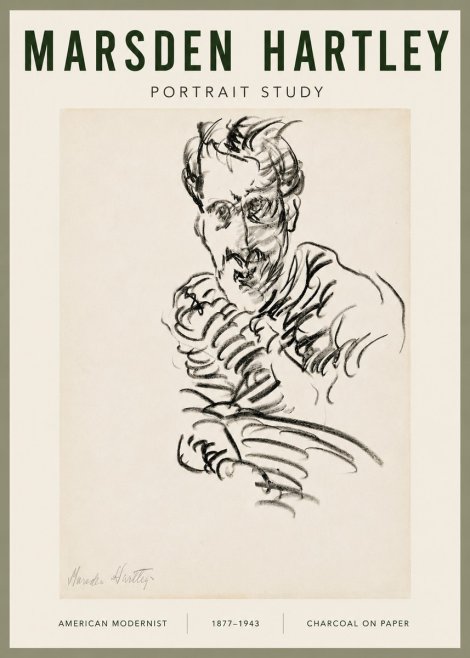 Marsden Hartley Portrait Study No5 - Juliste