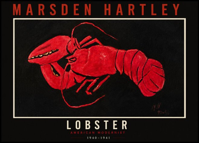 Marsden Hartley Lobster No5 - Juliste