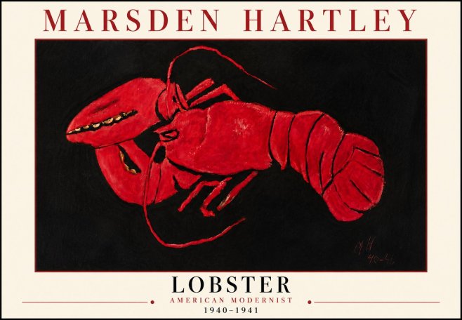 Marsden Hartley Lobster No6 - Juliste