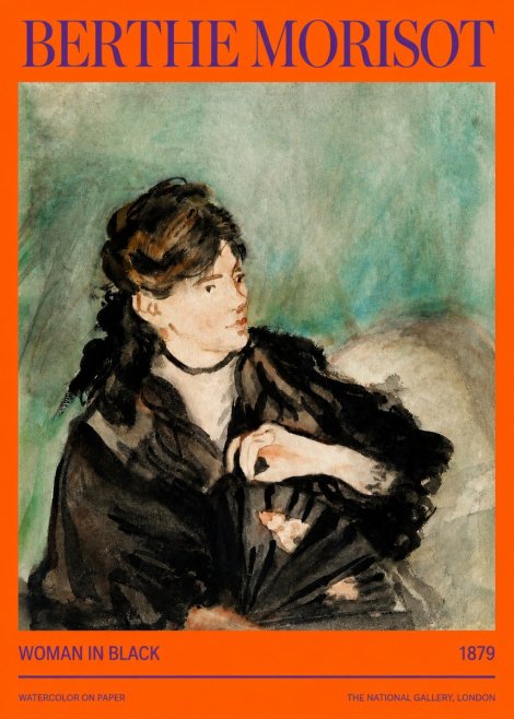 Berthe Morisot Woman in Black No2 - Juliste