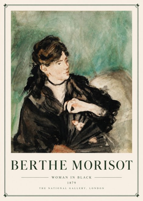 Berthe Morisot Woman in Black No3 - Juliste